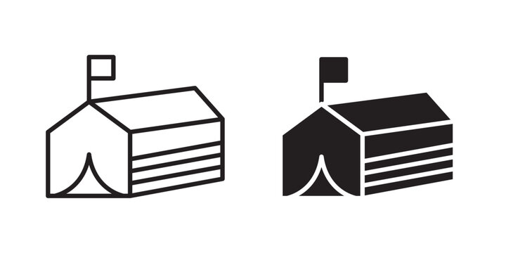 Military tent icon