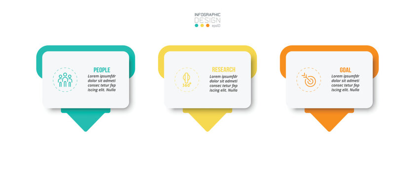 Business concept infographic template with option.
