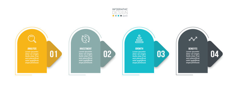 Timeline chart business infographic template.

