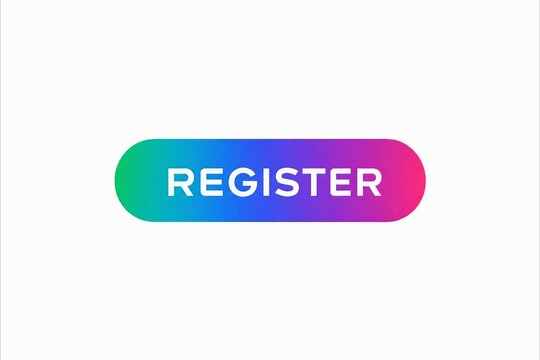 Modern register button with gradient color effect