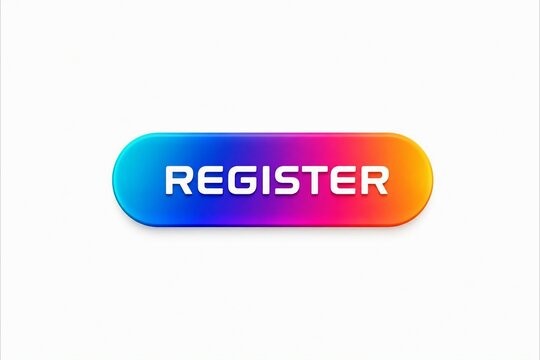 Modern colorful register button with gradient effect