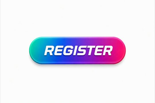 Modern colorful register button with gradient effect