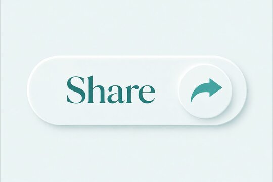 Modern share button with arrow icon on clean interface
