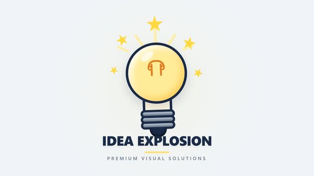 Creative light bulb icon illustration representing a brilliant idea and innovation concept.