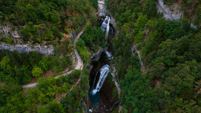Estrecho waterfall. Ordesa Natural park. Huesca. Spain