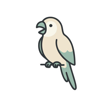 Cartoon parrot illustration
