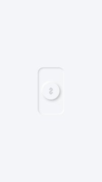 Neumorphic dollar sign toggle switch UI element