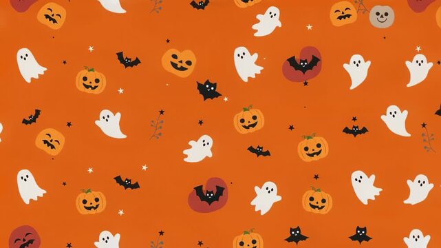 seamless pattern with pumpkins