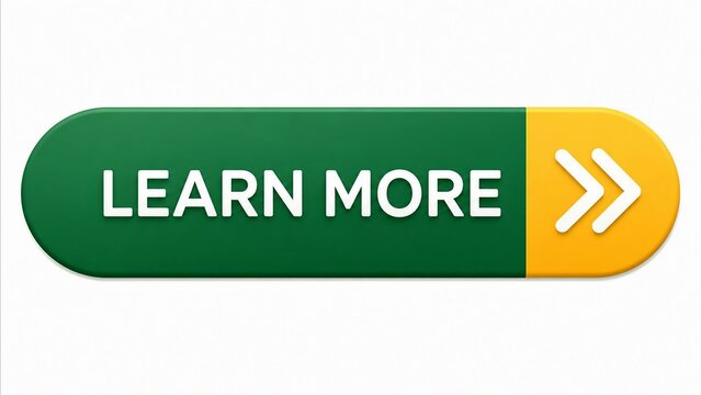 Green and yellow pill-shaped learn more button with arrow