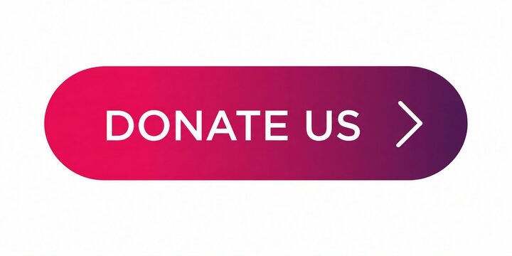 Modern donate button with gradient pink and purple background and white arrow
