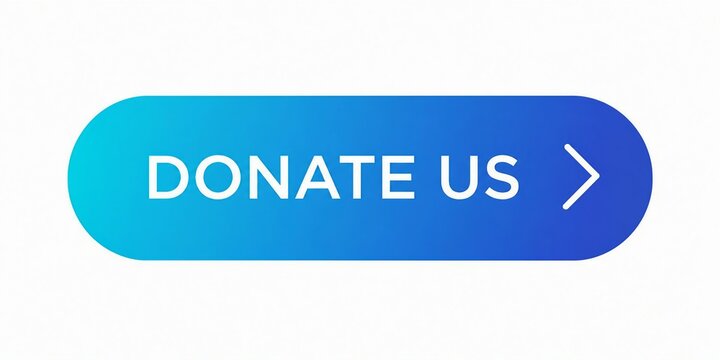 Modern donate button with arrow pointing right for website or app interface