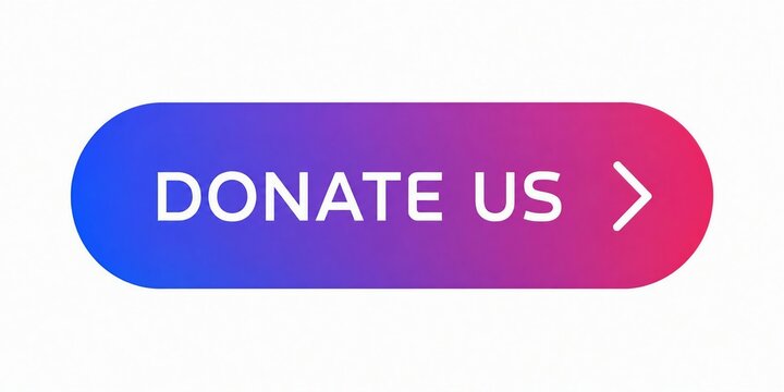 Bright donate button with gradient background and arrow