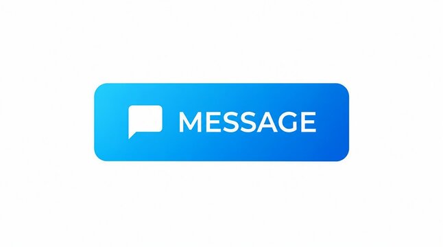 Modern message speech bubble button with chat icon
