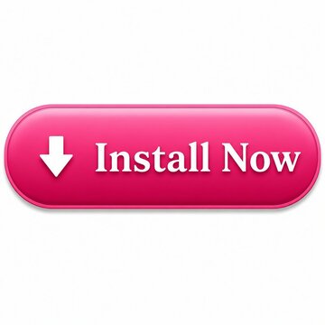 Pink install now button with white down arrow