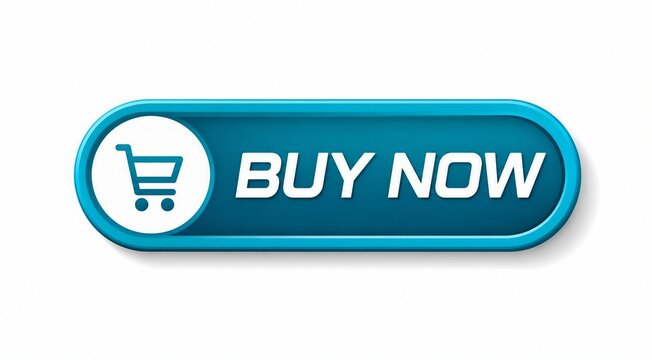 Modern buy now shopping button with shopping cart icon