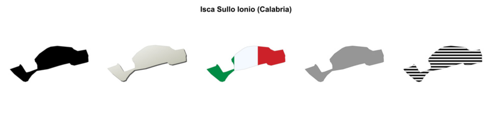 Isca Sullo Ionio (Calabria) outline map set