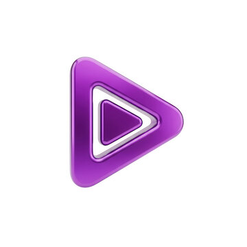 Modern play button icon in vibrant purple gradient