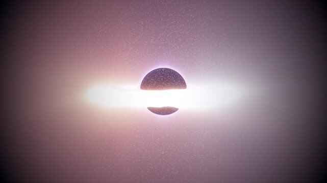Abstract Black Hole Singularity with Glowing Accretion Disk Seamless Loop 3D. Futuristic Space Void Portal and Cosmic Energy Sphere Seamless Motion Background