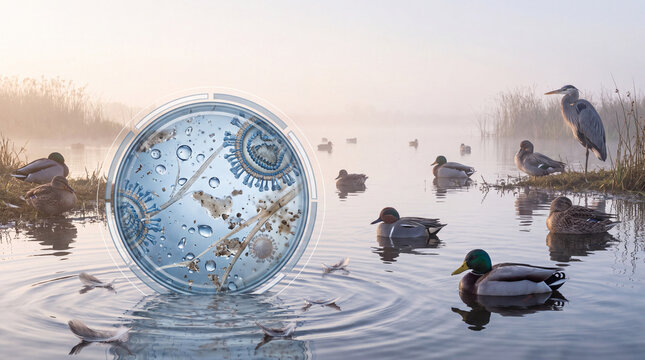 Wild Aquatic Waterfowl as Natural Reservoir for Avian Flu Virus