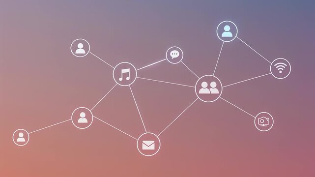 A social network connecting people and digital services