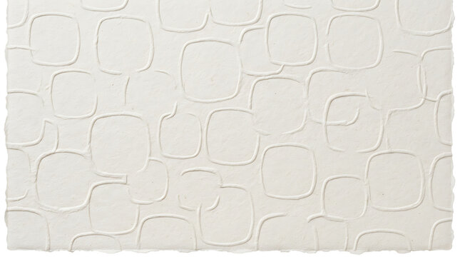 White paper texture background with embossed rounded square geometric pattern design