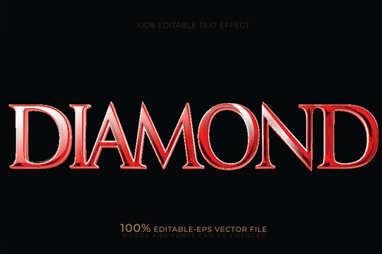 red diamond text effect