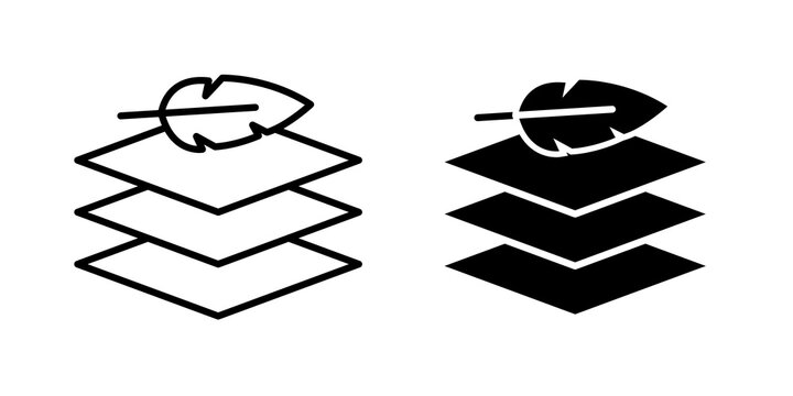 Fabric with feather icon