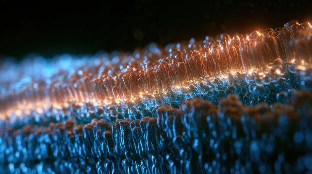 Concept of omega-3 and cellular membrane fluidity is displayed with phospholipid bilayer showing healthy and stiff membranes.