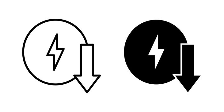Low electricity consumption icon