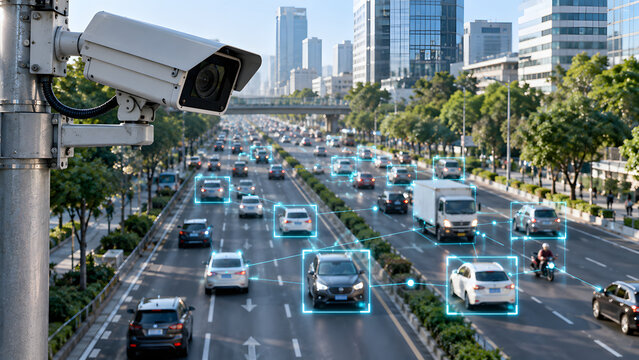 AI-assisted traffic monitoring with roadside surveillance camera