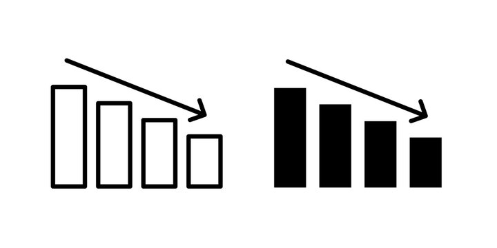 Negative trend icon