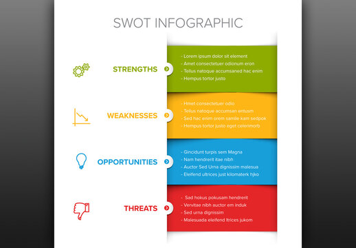 Editable SWOT Analysis Infographic Template for Business Strategy Planning