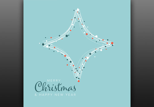 Minimalist Christmas Star Greeting Card with Holiday Wishes