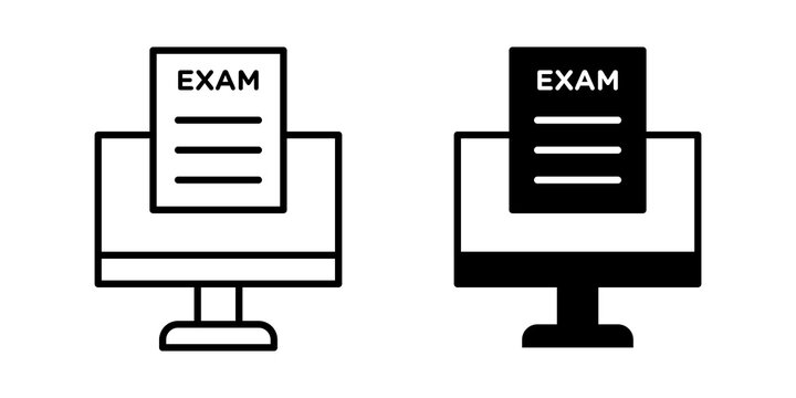 Online exam test icon