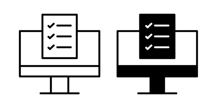 Online exam test icon