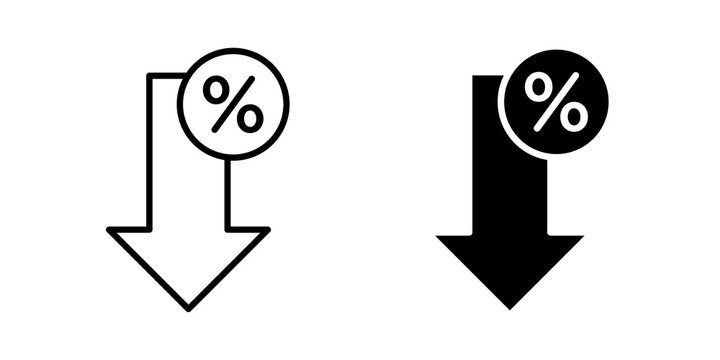 Percent down icon