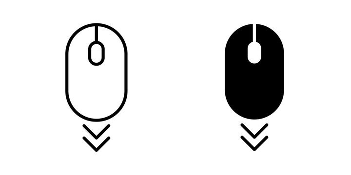 Scroll down computer mouse icon