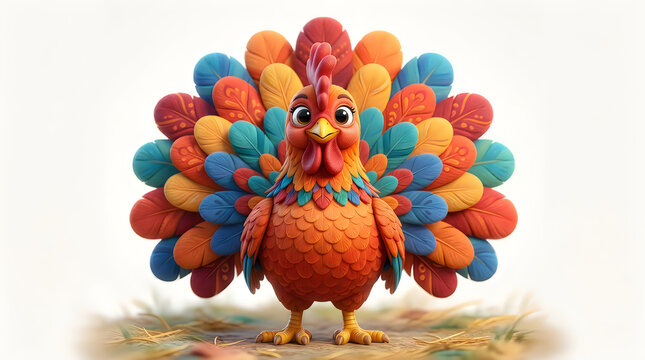 A vibrant and whimsical thanksgiving turkey constructed from colorful balloons brings joy and festive cheer to the autumn celebration