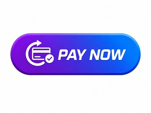 Modern pay now button with secure e-commerce icon
