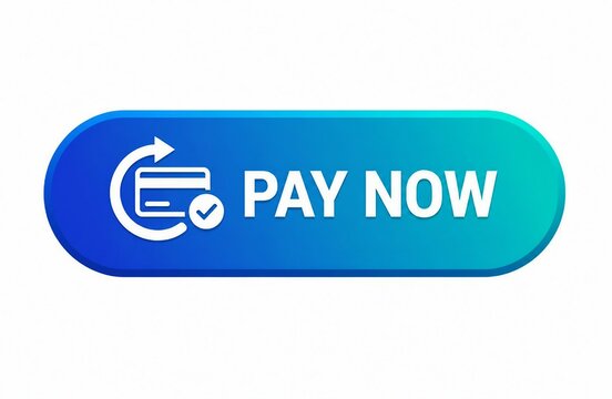 Modern pay now button with secure payment icon