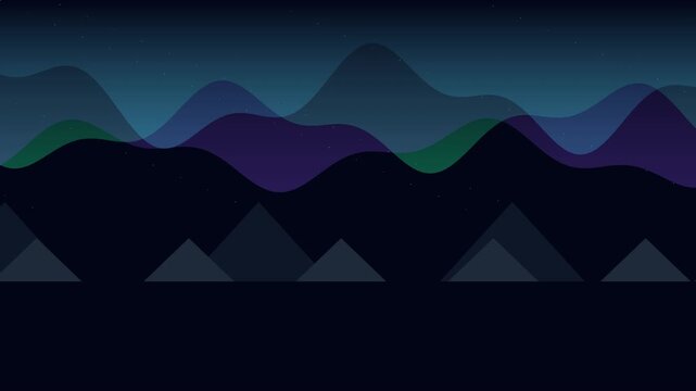 Animated mountain landscape motion background