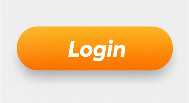 Bright orange pill-shaped login button with white text