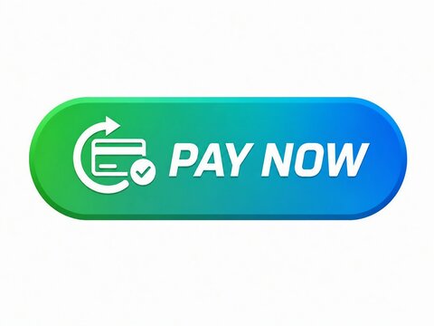 Modern pay now button with circular arrow icon