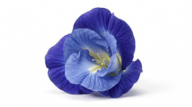 Tropical butterfly pea blooming like a miniature celestial ornament, Rich azure hues transforming a simple flower into botanical art