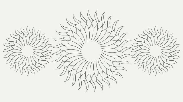 Abstract floral pattern motion background