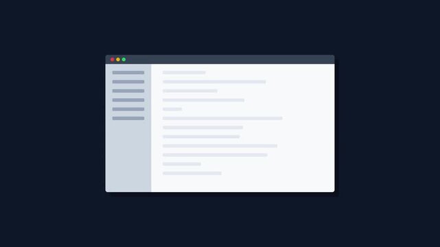 Clean software interface screen recording