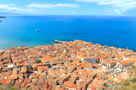 cruise advertising wallpaper conceptual wanderlust aerial photography of coastal town Mediterranean city region view point