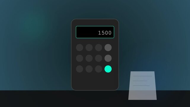 Accounting Calculator Animation Business