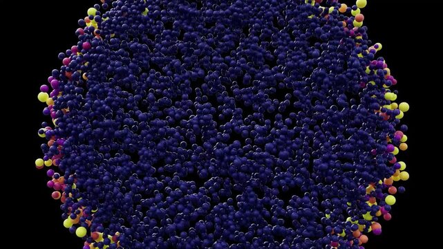 Radial shock wave made of 3D particles