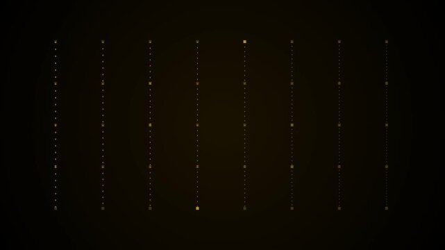 Glowing Yellow Dots Matrix Motion Graphics
